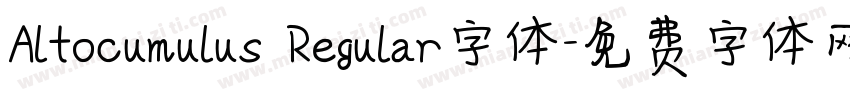 Altocumulus Regular字体字体转换